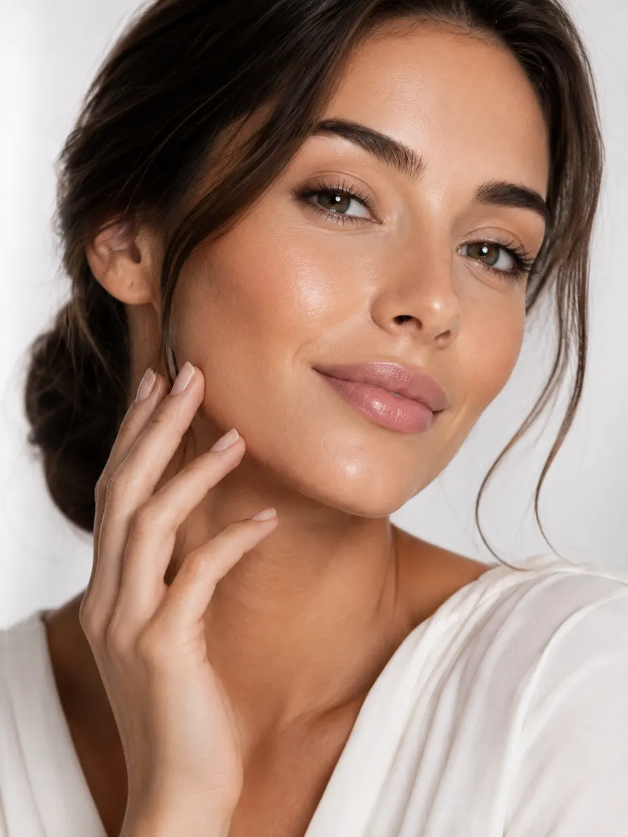 Paciente com resultado de harmonização facial